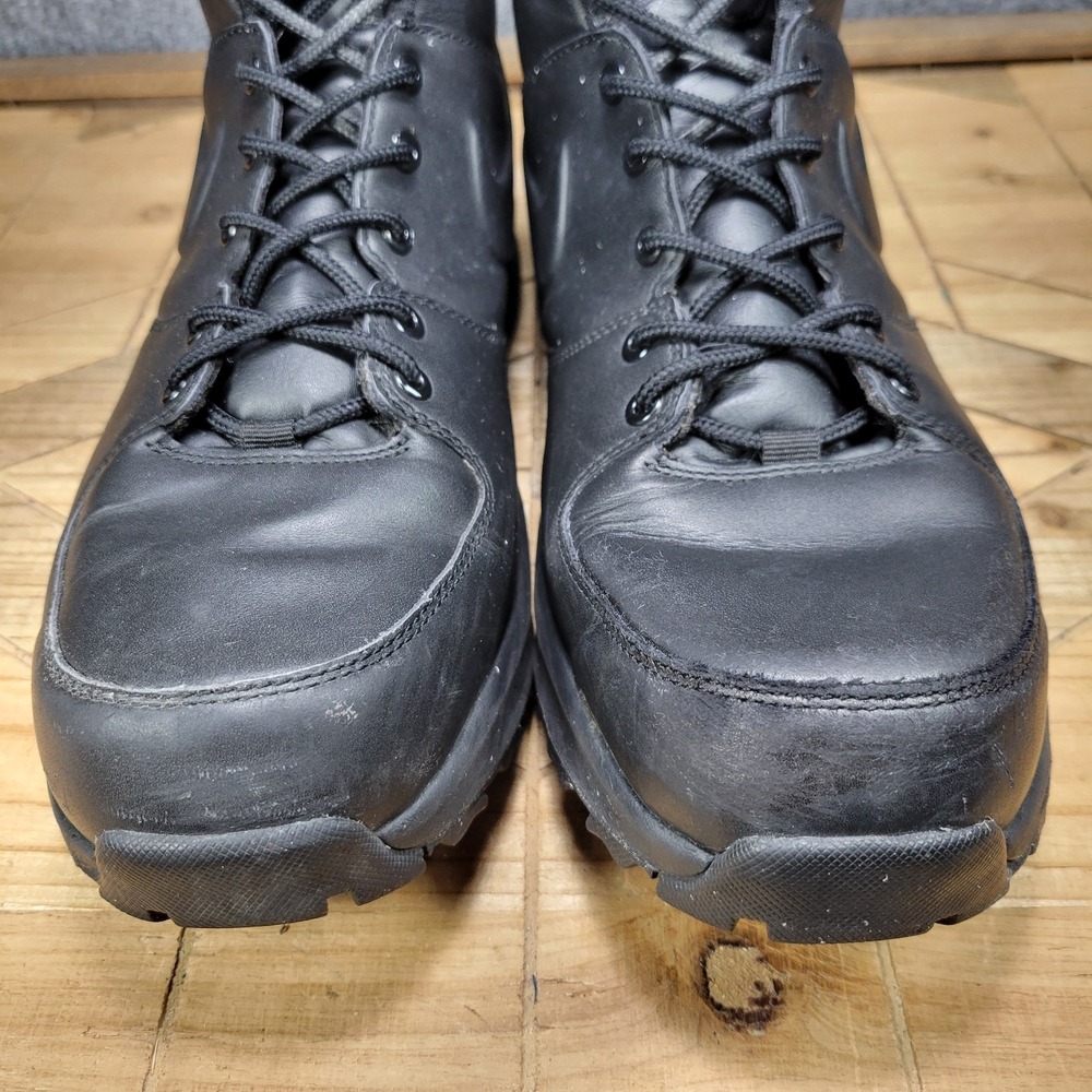 Nike Manoa Mid Men's Size 13 Winter Sneaker Boots Triple Black Leather - Picture 5 of 16